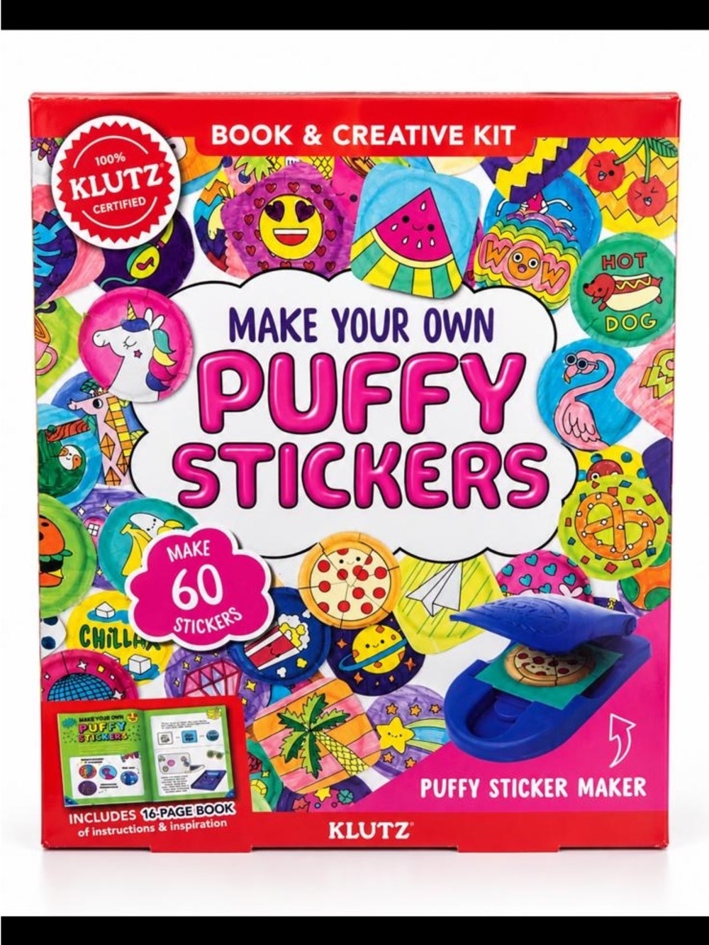 Make Your Own Puffy Stickers Kit - Pink & Multicolor